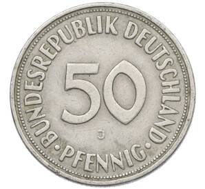 50 пфеннигов 1950 года J Западная Германия (ФРГ) — Фото №2