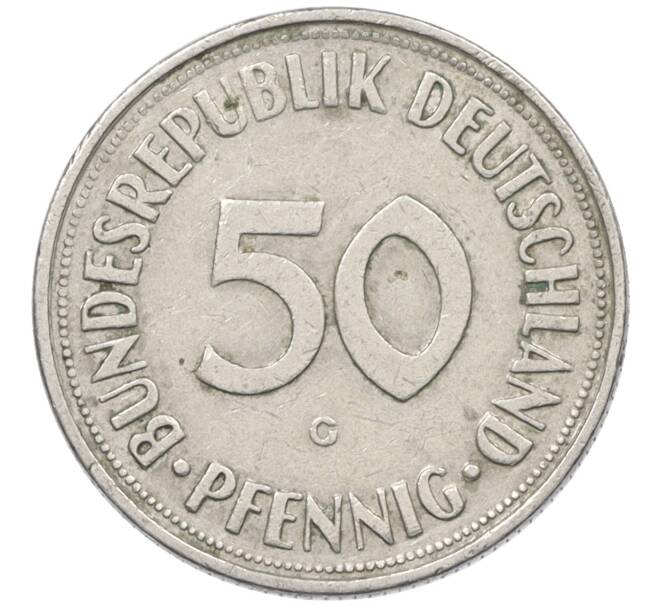 Монета 50 пфеннигов 1950 года G Западная Германия (ФРГ) (Артикул: K10-6650) — Фото №2