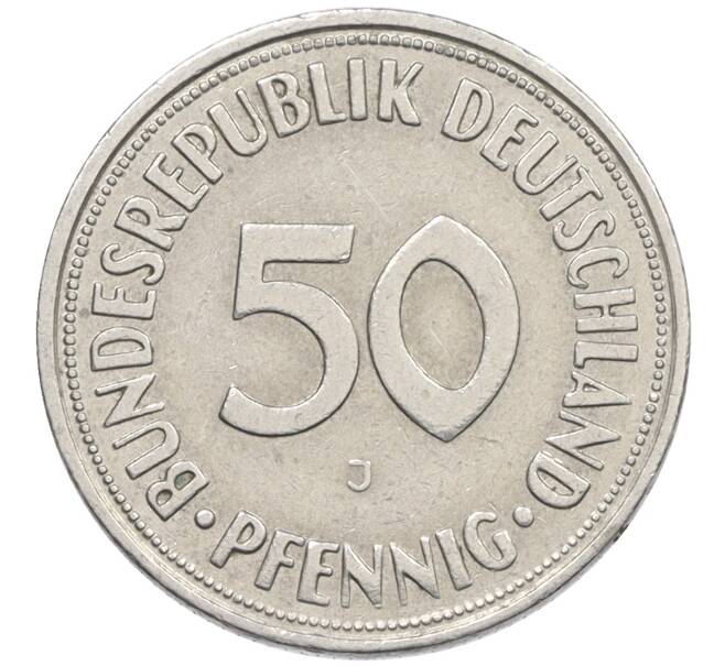 Монета 50 пфеннигов 1950 года J Западная Германия (ФРГ) (Артикул: K10-6651) — Фото №2