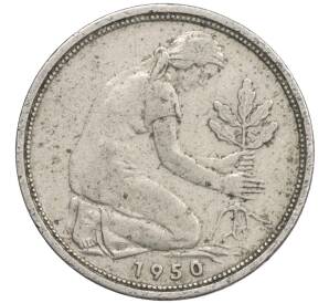 50 пфеннигов 1950 года F Западная Германия (ФРГ) — Фото №1