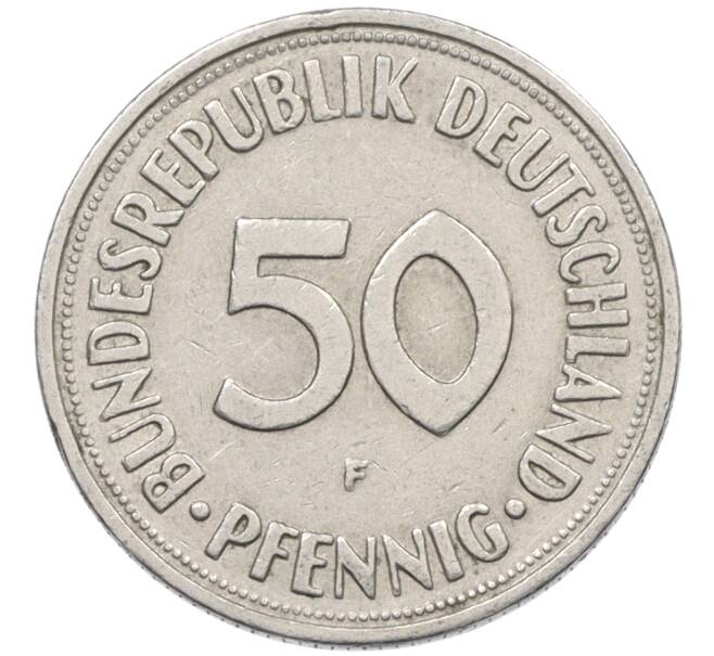 Монета 50 пфеннигов 1950 года F Западная Германия (ФРГ) (Артикул: K10-6656) — Фото №2