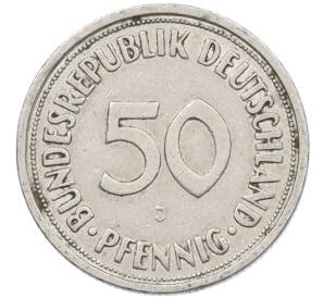 50 пфеннигов 1950 года J Западная Германия (ФРГ) — Фото №2