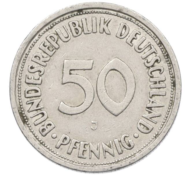 Монета 50 пфеннигов 1950 года J Западная Германия (ФРГ) (Артикул: K10-6657) — Фото №2