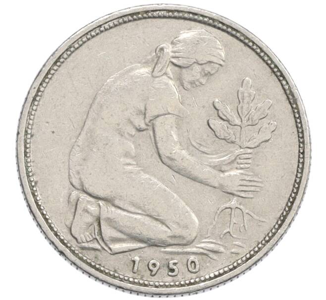 Монета 50 пфеннигов 1950 года J Западная Германия (ФРГ) (Артикул: K10-6658) — Фото №1
