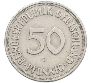 50 пфеннигов 1950 года J Западная Германия (ФРГ) — Фото №2