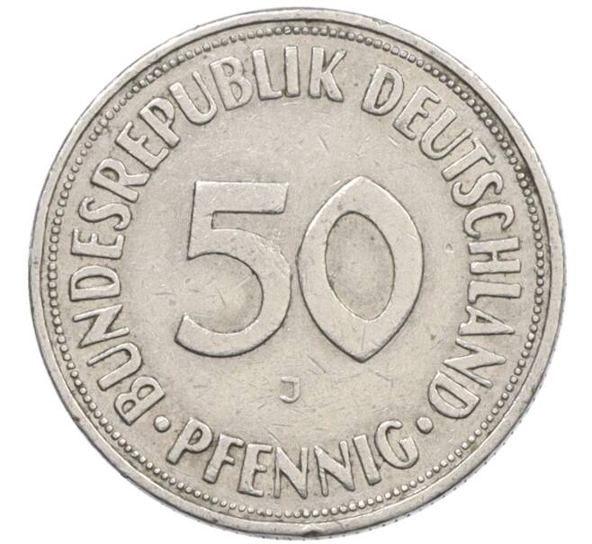 Монета 50 пфеннигов 1950 года J Западная Германия (ФРГ) (Артикул: K10-6658) — Фото №2