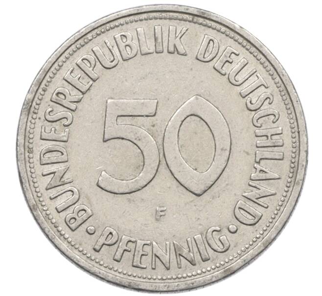 Монета 50 пфеннигов 1950 года F Западная Германия (ФРГ) (Артикул: K10-6659) — Фото №2