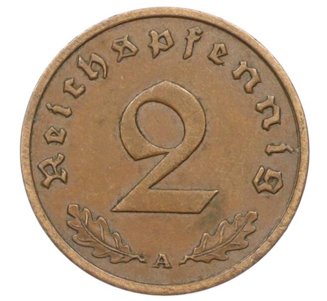 Монета 2 рейхспфеннига 1938 года A Германия (Артикул: K10-6289) — Фото №2