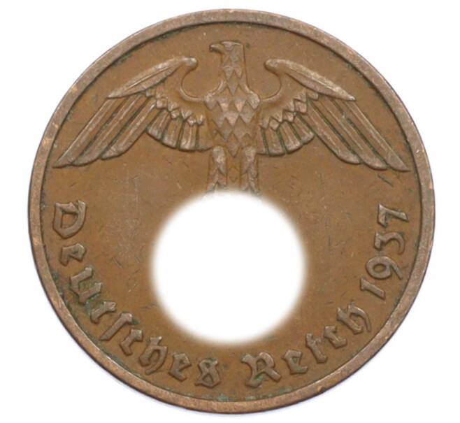 Монета 2 рейхспфеннига 1937 года F Германия (Артикул: K10-6297) — Фото №1