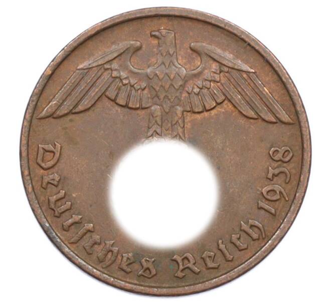 Монета 2 рейхспфеннига 1938 года D Германия (Артикул: K10-6305) — Фото №1