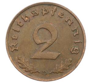 2 рейхспфеннига 1938 года D Германия — Фото №2