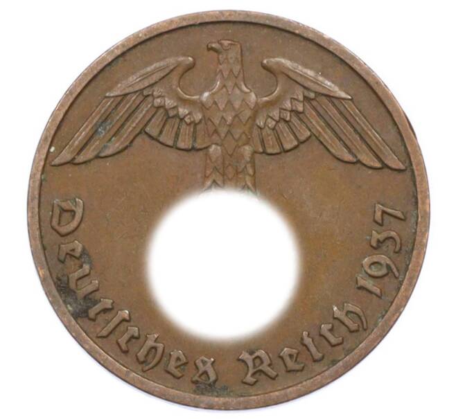 Монета 2 рейхспфеннига 1937 года F Германия (Артикул: K10-6312) — Фото №1