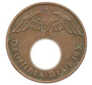 2 рейхспфеннига 1937 года D Германия — Фото №1