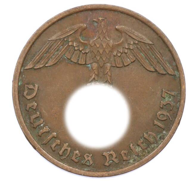 Монета 2 рейхспфеннига 1937 года D Германия (Артикул: K10-6314) — Фото №1