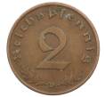 Монета 2 рейхспфеннига 1937 года D Германия (Артикул: K10-6314) — Фото №2