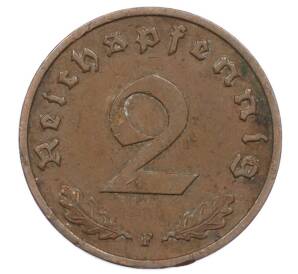 2 рейхспфеннига 1938 года F Германия — Фото №2