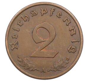 2 рейхспфеннига 1939 года A Германия — Фото №2