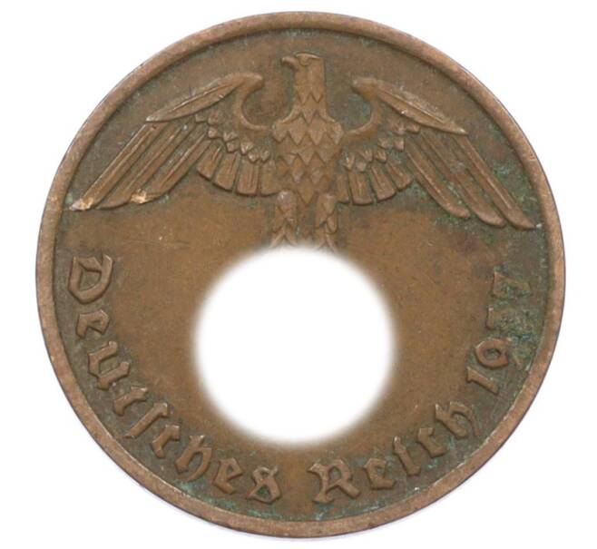 Монета 2 рейхспфеннига 1937 года D Германия (Артикул: K10-6321) — Фото №1