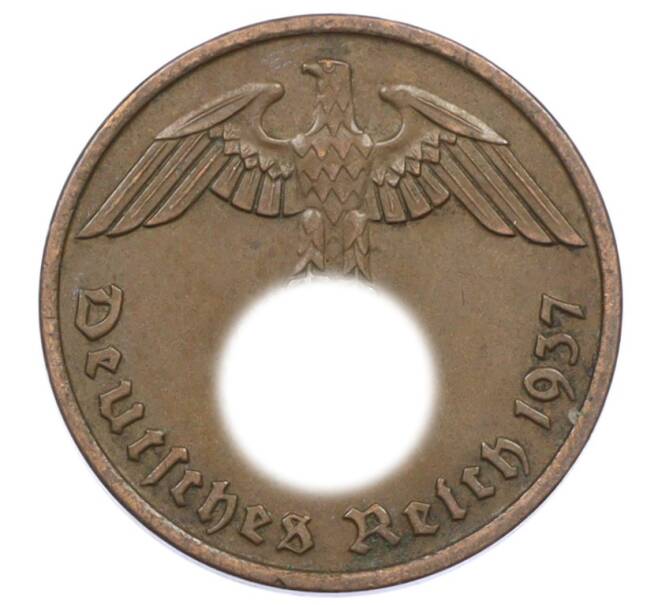 Монета 2 рейхспфеннига 1937 года F Германия (Артикул: K10-6325) — Фото №1