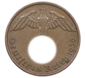 2 рейхспфеннига 1939 года D Германия — Фото №1