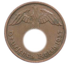2 рейхспфеннига 1937 года D Германия — Фото №1