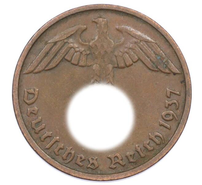 Монета 2 рейхспфеннига 1937 года D Германия (Артикул: K10-6332) — Фото №1