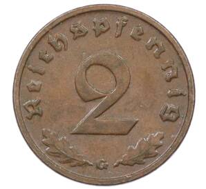 2 рейхспфеннига 1939 года G Германия — Фото №2