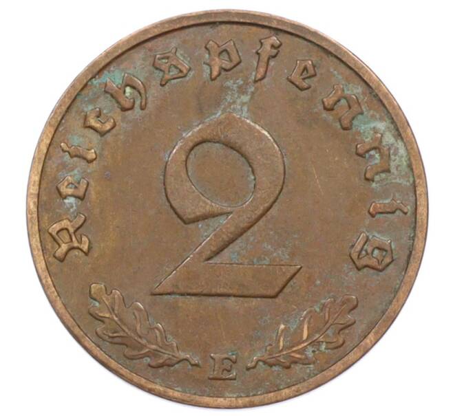 Монета 2 рейхспфеннига 1938 года E Германия (Артикул: K10-6335) — Фото №2