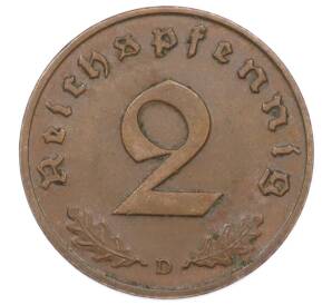 2 рейхспфеннига 1938 года D Германия — Фото №2