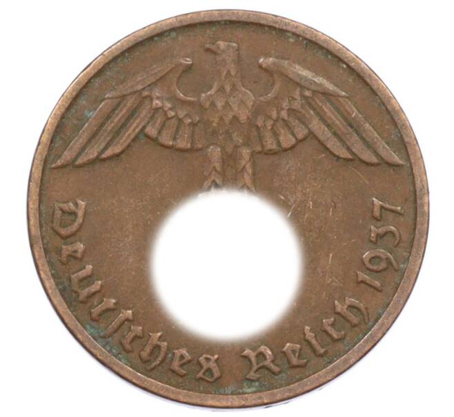 Монета 2 рейхспфеннига 1937 года D Германия (Артикул: K10-6346) — Фото №1