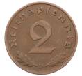 Монета 2 рейхспфеннига 1938 года D Германия (Артикул: K10-6347) — Фото №2