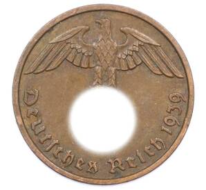 2 рейхспфеннига 1939 года F Германия — Фото №1