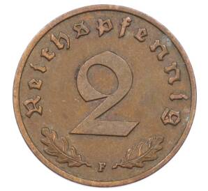 2 рейхспфеннига 1939 года F Германия — Фото №2