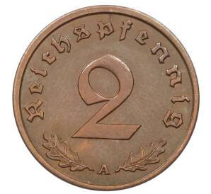 2 рейхспфеннига 1938 года A Германия — Фото №2