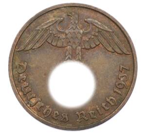2 рейхспфеннига 1937 года D Германия — Фото №1