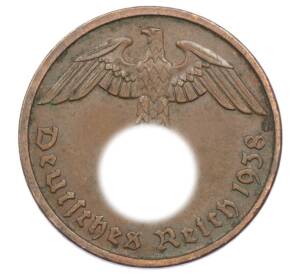 2 рейхспфеннига 1938 года D Германия — Фото №1