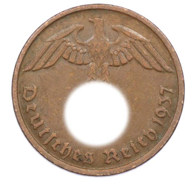 Монета 2 рейхспфеннига 1937 года D Германия (Артикул: K10-6377) — Фото №1