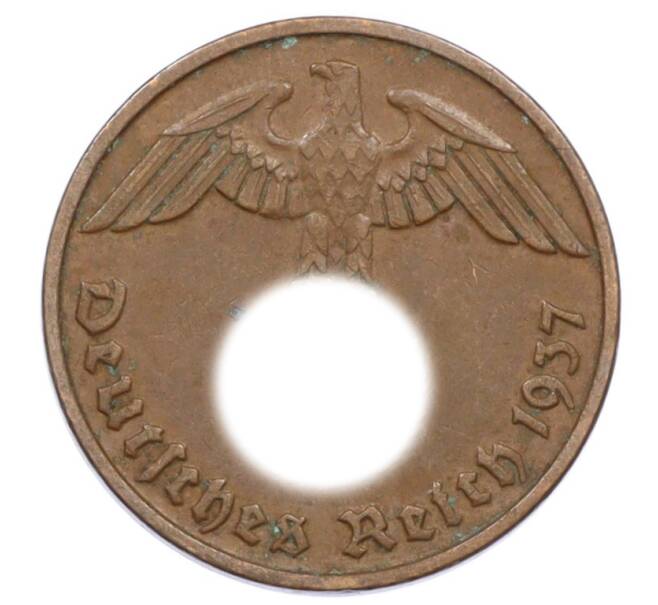 Монета 2 рейхспфеннига 1937 года D Германия (Артикул: K10-6386) — Фото №1