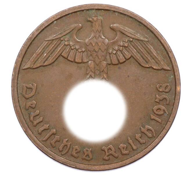 Монета 2 рейхспфеннига 1938 года D Германия (Артикул: K10-6394) — Фото №1