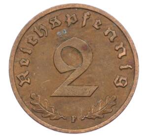 2 рейхспфеннига 1938 года F Германия — Фото №2