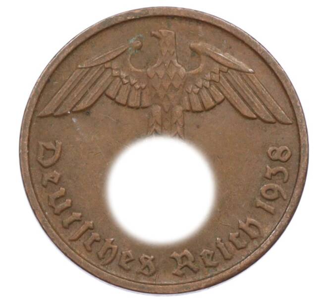 Монета 2 рейхспфеннига 1938 года D Германия (Артикул: K10-6400) — Фото №1