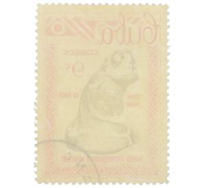 Почтовая марка 9 сентаво 1963 года Куба «Искусство Таино-культуры» — Фото №2