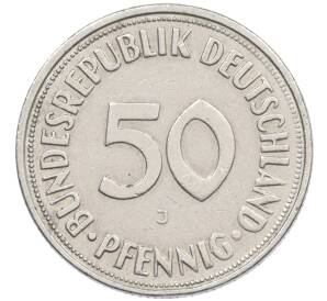 50 пфеннигов 1950 года J Западная Германия (ФРГ) — Фото №2