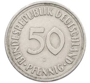 50 пфеннигов 1950 года J Западная Германия (ФРГ) — Фото №2