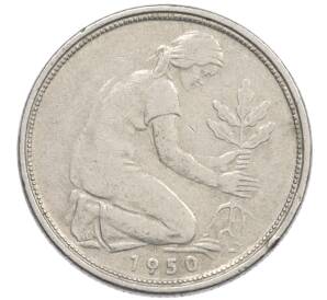 50 пфеннигов 1950 года G Западная Германия (ФРГ) — Фото №1