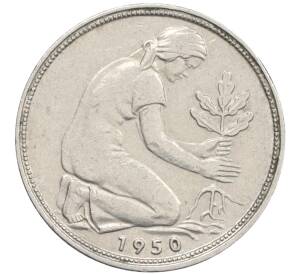 50 пфеннигов 1950 года J Западная Германия (ФРГ) — Фото №1