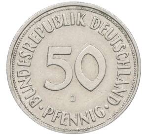 50 пфеннигов 1950 года J Западная Германия (ФРГ) — Фото №2