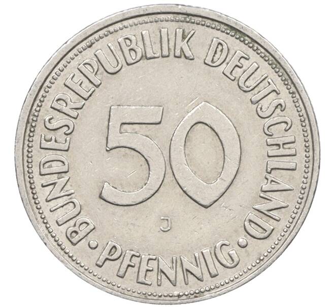 Монета 50 пфеннигов 1950 года J Западная Германия (ФРГ) (Артикул: K10-6758) — Фото №2