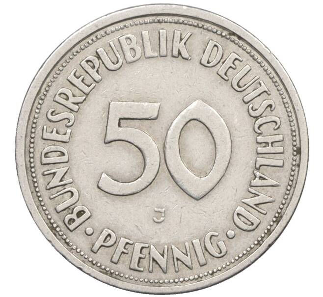 Монета 50 пфеннигов 1950 года J Западная Германия (ФРГ) (Артикул: K10-6760) — Фото №2