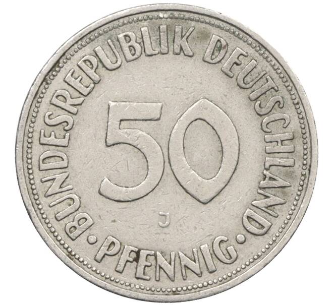 Монета 50 пфеннигов 1950 года J Западная Германия (ФРГ) (Артикул: K10-6762) — Фото №2